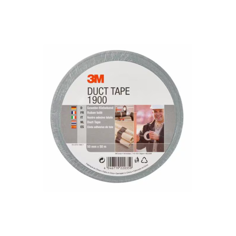 3M 1900S50 50 m Gomma sintetica Argento