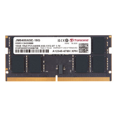 Transcend JM6400ASE-16G memoria 16 GB 1 x 16 GB DDR5 6400 MT s 262-pin SO-DIMM