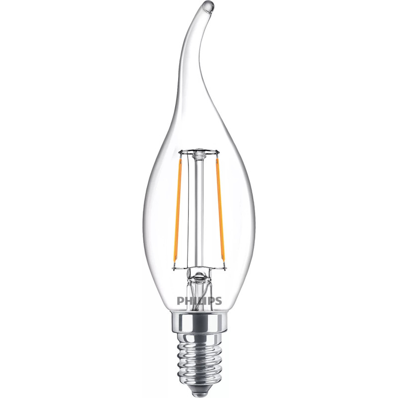 Philips Lampadina candela trasparente a filamento 25 W BA35 E14 Philips Lampadina candela trasparente a filamento 25 W BA35 E14