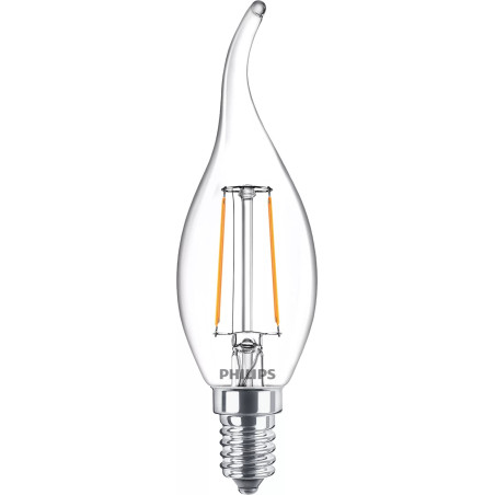 Philips Lampadina candela trasparente a filamento 25 W BA35 E14