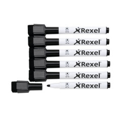 Rexel Pennarelli magnetici cancellabili a secco nero (6)