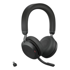 Jabra Evolve2 75 Auricolare Con cavo e senza cavo A Padiglione Musica e Chiamate USB tipo-C Bluetooth Base di ricarica Nero