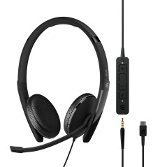 EPOS ADAPT 165T USB-C II Auricolare Cablato A Padiglione Ufficio USB tipo-C Nero