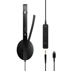 EPOS ADAPT 165T USB-C II Auricolare Cablato A Padiglione Ufficio USB tipo-C Nero