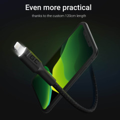 Green Cell KABGC05 cavo Lightning 1,2 m Nero