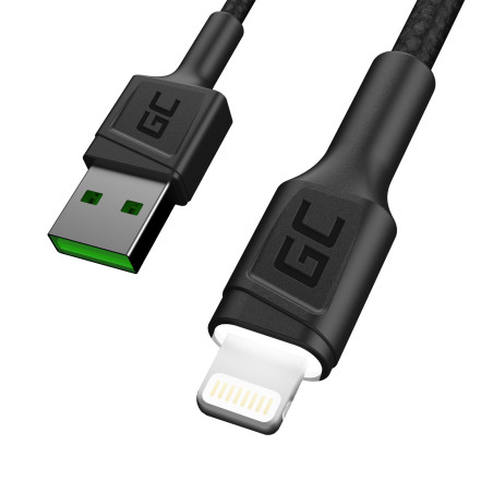 Green Cell KABGC12 cavo Lightning 2 m Nero