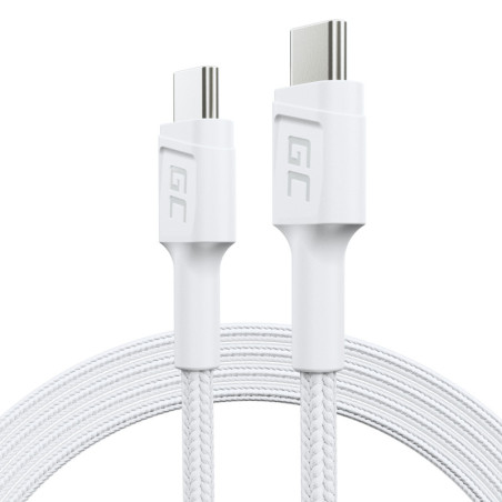 Green Cell KABGC30W cavo USB USB 3.2 Gen 1 (3.1 Gen 1) 1,2 m USB C 0,48 Gbit s 60 W Bianco