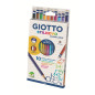 F.I.L.A. Astuccio 10 Giotto Stilnovo Con Gomma Su Cappuccio, Maxigomma E Temperino