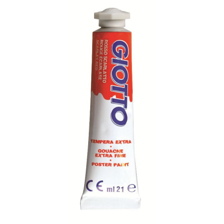 F.I.L.A. Tubo Tempera Giotto 21Ml Rosso Scarlatto