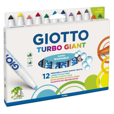 F.I.L.A. Astuccio 12 Giotto Giant - Diametro Punta 7,5Mm
