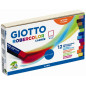 F.I.L.A. Astuccio 12 Gessi Policromi A Sezione Quadrata 12Mm, Lunghezza 90Mm Robercolor Carre'E