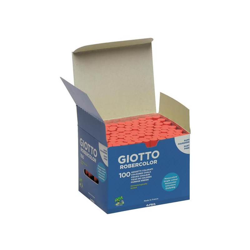 Giotto F539603 gesso per lavagna Rosso 100 pz