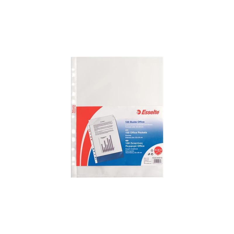 Esselte 391097100 foglio di protezione A4 Polipropilene (PP) 100 pz