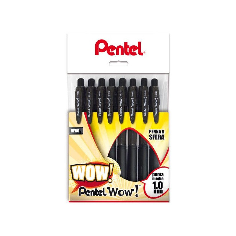 Pentel WOW Nero 8 pz