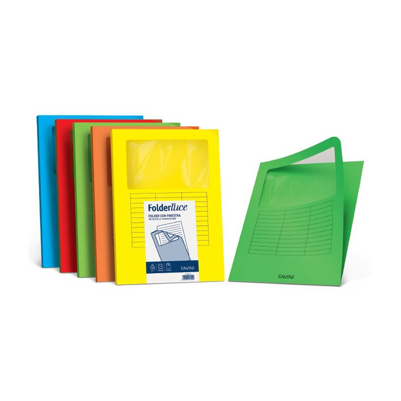 Favini Folder con finestra Carta Rosso A4 Favini Folder con finestra Carta Rosso A4