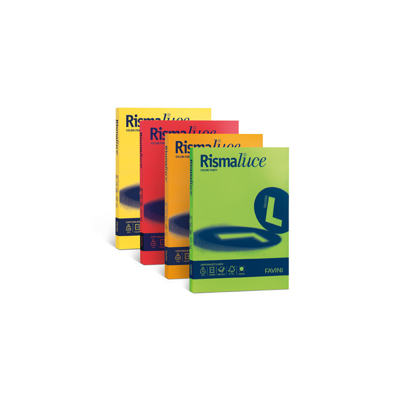Favini Rismaluce carta inkjet A4 (210x297 mm) 125 fogli Multicolore Favini Rismaluce carta inkjet A4 (210x297 mm) 125 fogli Multicolore