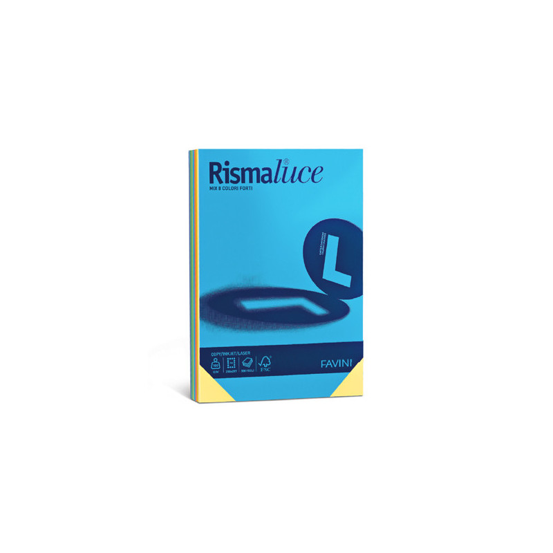 Favini Rismaluce Mix cartone 100 fogli 90 g/m² Favini Rismaluce Mix cartone 100 fogli 90 g/m²