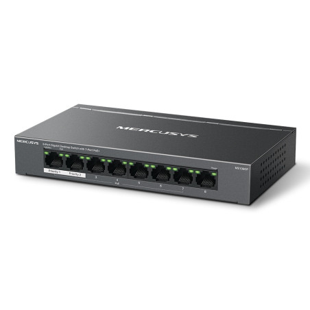 Mercusys MS108GP switch di rete Gestito Gigabit Ethernet (10/100/1000) Supporto Power over Ethernet (PoE) Nero