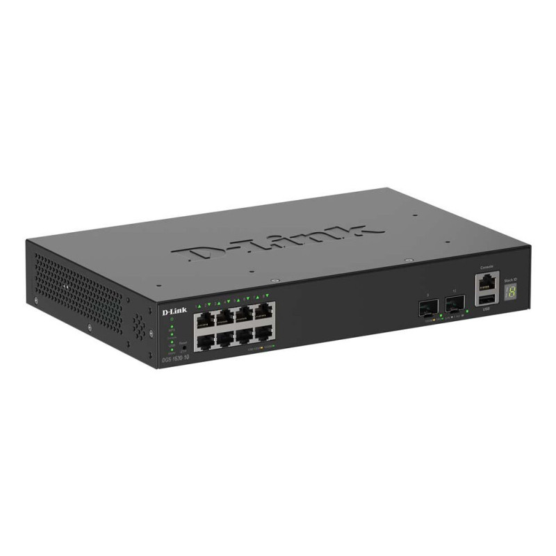 D-Link DGS-1530-10 Gestito L2 Gigabit Ethernet (10/100/1000) Nero