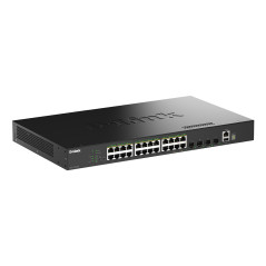 D-Link DGS-1530-28P/E switch di rete Gestito L2 Gigabit Ethernet (10/100/1000) Supporto Power over Ethernet (PoE) Nero