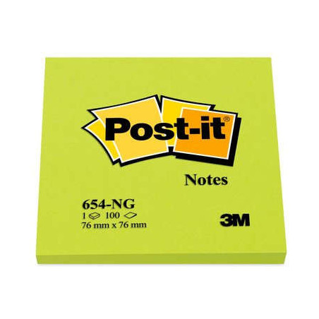 3M 654-NG pouch autoadesiva Quadrato Verde 100 fogli Autoadesivo