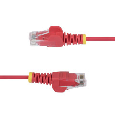 StarTech.com Cavo Ethernet CAT6 Rosso da 1,5m Patch UTP con Plug RJ45 Antigroviglio e Rilievi di Trazione, Cavo Lan Slim in