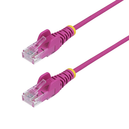 StarTech.com Cavo Ethernet CAT6 Pink da 50cm Patch UTP con Plug RJ45 Antigroviglio e Rilievi di Trazione, Cavo Lan Slim in Rame