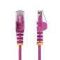 StarTech.com Cavo Ethernet CAT6 Pink da 50cm Patch UTP con Plug RJ45 Antigroviglio e Rilievi di Trazione, Cavo Lan Slim in Rame