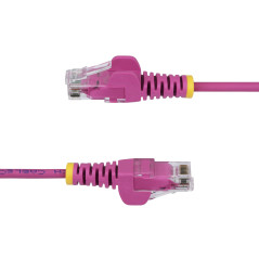 StarTech.com Cavo Ethernet CAT6 Pink da 50cm Patch UTP con Plug RJ45 Antigroviglio e Rilievi di Trazione, Cavo Lan Slim in Rame