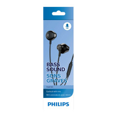 Philips TAUE101BK 00 cuffia e auricolare Cablato In-ear Musica e Chiamate Nero