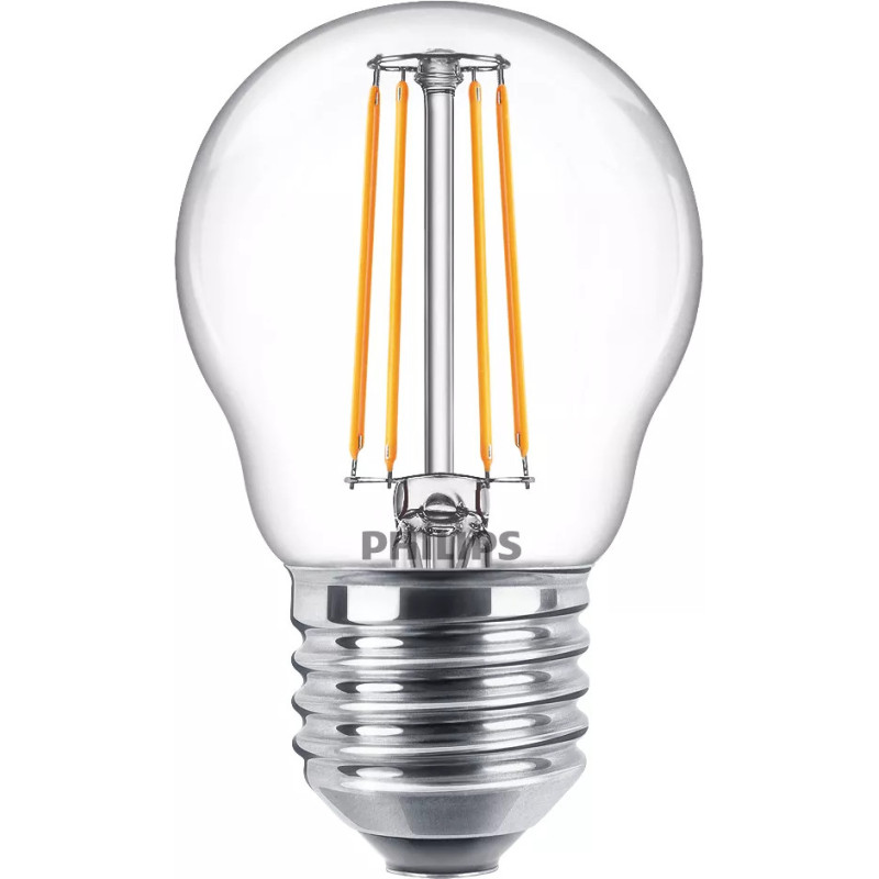 Philips Lampadina candela trasparente a filamento 40 W P45 E27 Philips Lampadina candela trasparente a filamento 40 W P45 E27
