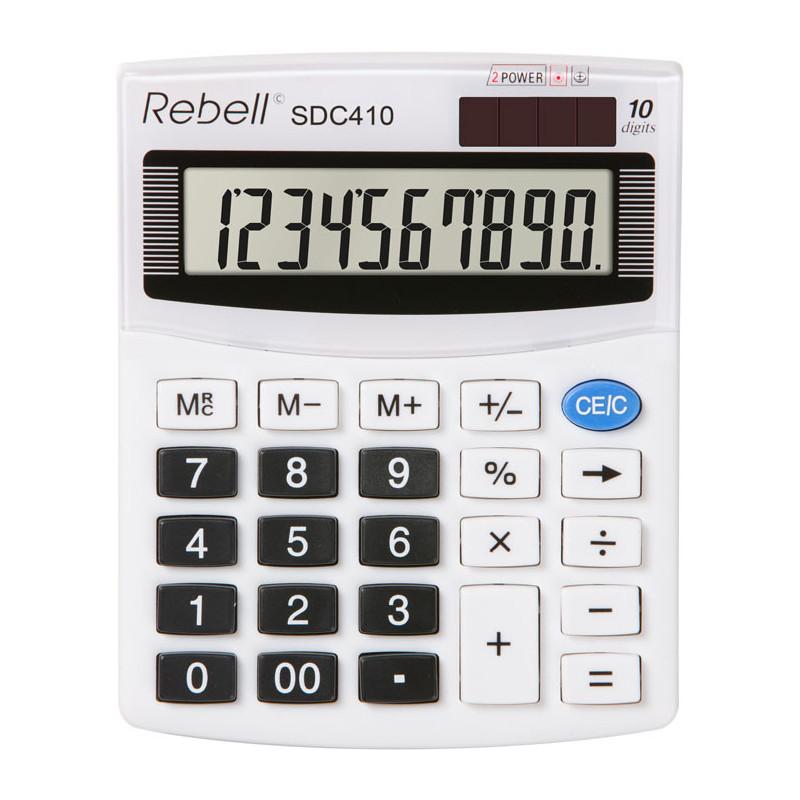 Rebell SDC 410 calcolatrice Desktop Calcolatrice di base Bianco