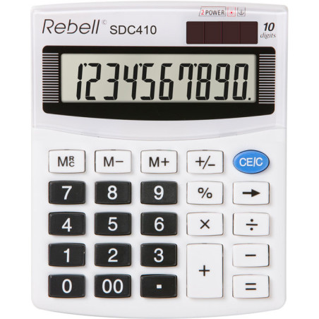 Rebell SDC 410 calcolatrice Desktop Calcolatrice di base Bianco