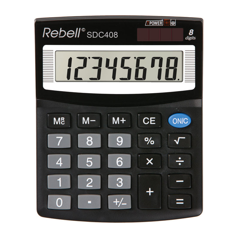Rebell SDC 408 calcolatrice Desktop Calcolatrice di base Nero Rebell SDC 408 calcolatrice Desktop Calcolatrice di base Nero