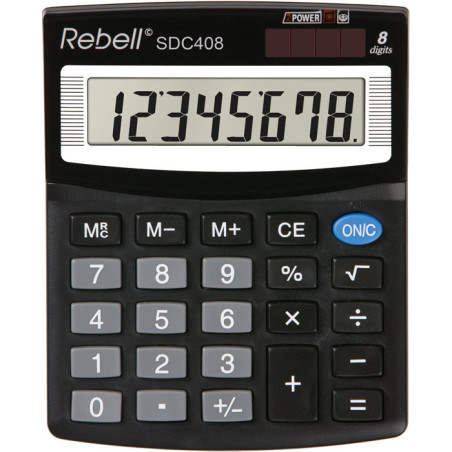 Rebell SDC 408 calcolatrice Desktop Calcolatrice di base Nero