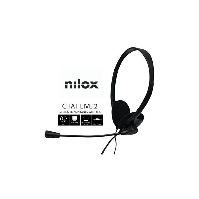 Nilox CHAT LIVE 2 Cuffie In-ear Musica e Chiamate Nero Nilox CHAT LIVE 2 Cuffie In-ear Musica e Chiamate Nero