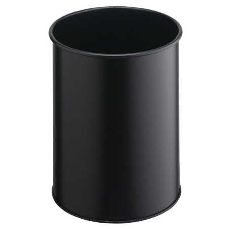 Durable 330101 cestino per rifiuti Rotondo Poliestere, Acciaio Nero