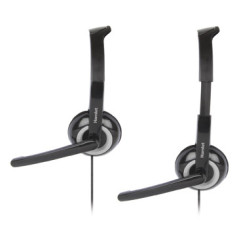 Hamlet HHEADMUS-CJ cuffia e auricolare Cablato A Padiglione Ufficio USB tipo-C Nero
