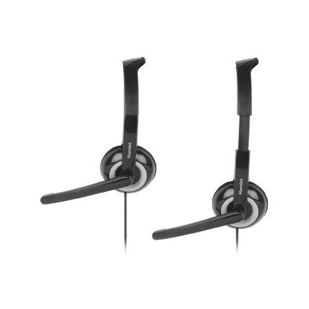 Hamlet HHEADMUS-CJ cuffia e auricolare Cablato A Padiglione Ufficio USB tipo-C Nero
