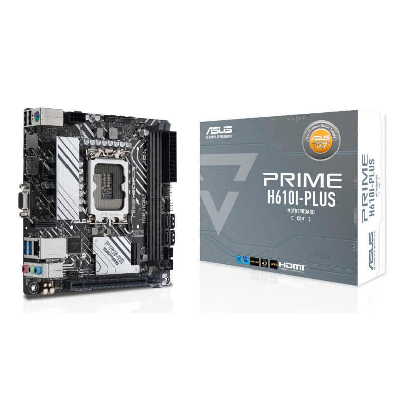 ASUS PRIME H610I-PLUS-CSM Intel H610 LGA 1700 mini ITX ASUS PRIME H610I-PLUS-CSM Intel H610 LGA 1700 mini ITX