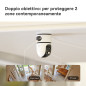 Imou Ranger Dual Pro 10MP Telecamera da interno, motorizzata, con doppia ottica 5MP+5MP, sirena integrata e faretto, tasto di
