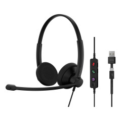 EPOS 1001421 cuffia e auricolare Cablato A Padiglione Ufficio USB Type-C   USB Type-A Nero