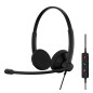 EPOS 1001421 cuffia e auricolare Cablato A Padiglione Ufficio USB Type-C / USB Type-A Nero