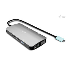 i-tec USB-C Metal Nano 3x Display (DP, HDMI and VGA) Docking Station + Power Delivery 100 W