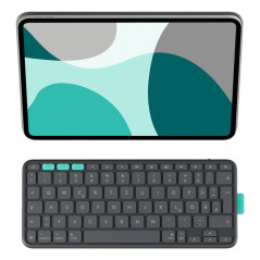 Logitech Flip Folio QWERTZ Tedesco Bluetooth Grafite