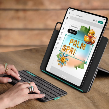 Logitech Flip Folio QWERTZ Tedesco Bluetooth Grafite