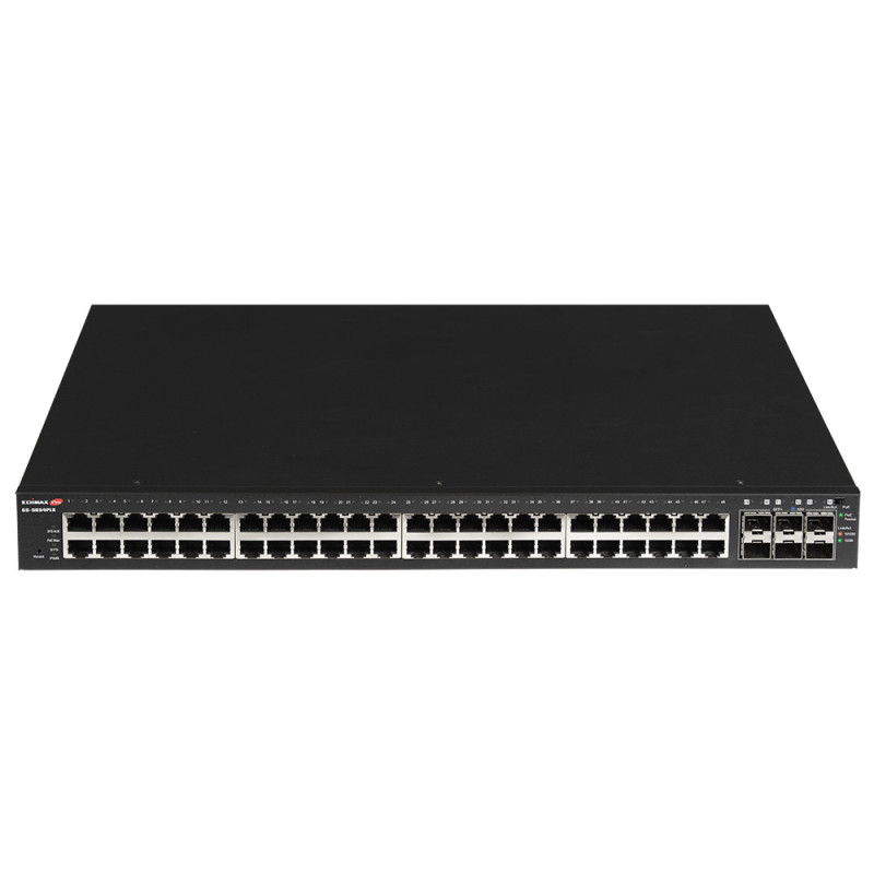 Edimax GS-5654PLX switch di rete Gestito Gigabit Ethernet (10/100/1000) Supporto Power over Ethernet (PoE) Nero