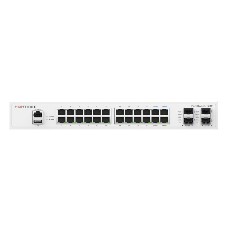 Fortinet FS-124F switch di rete Gestito L2 Gigabit Ethernet (10/100/1000) 1U Bianco Fortinet FS-124F switch di rete Gestito L2 Gigabit Ethernet (10/100/1000) 1U Bianco