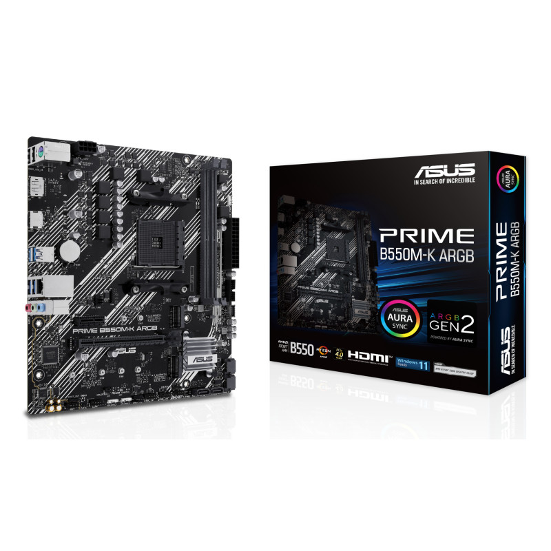 ASUS PRIME B550M-K ARGB AMD B550 Socket AM4 micro ATX ASUS PRIME B550M-K ARGB AMD B550 Socket AM4 micro ATX