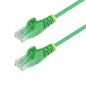 StarTech.com Cavo Ethernet CAT6 Verde da 2m Patch UTP con Plug RJ45 Antigroviglio e Rilievi di Trazione, Cavo Lan Slim in Rame